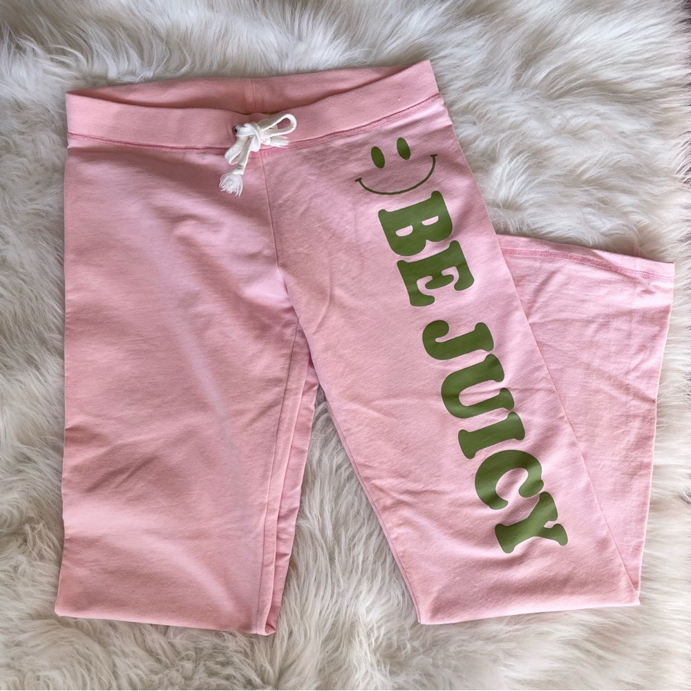Juicy Couture Pink Pants with Green Print